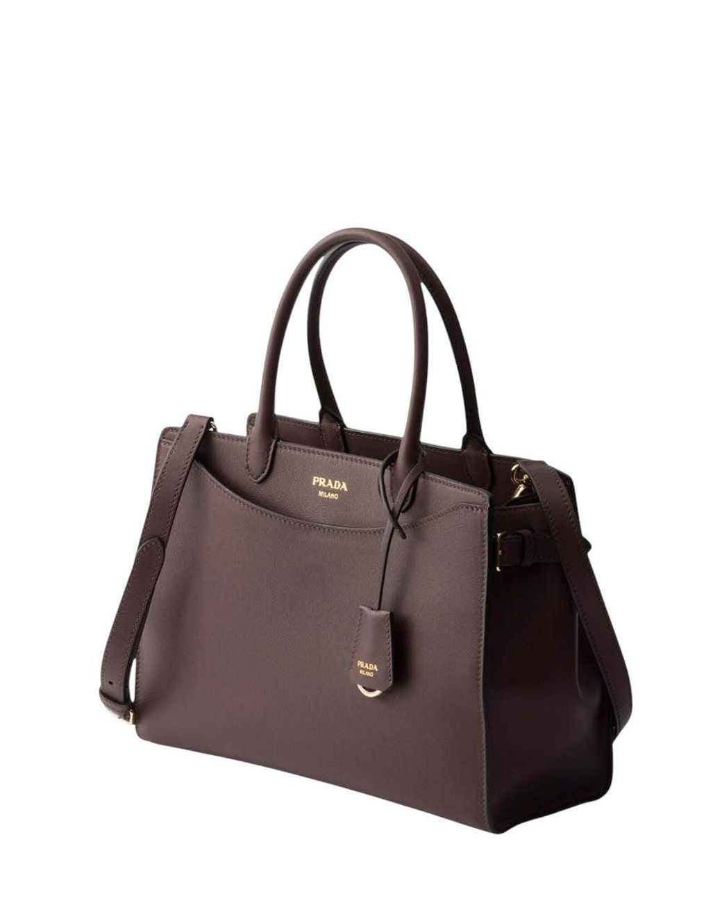 Prada Brown Logo Large Satchel