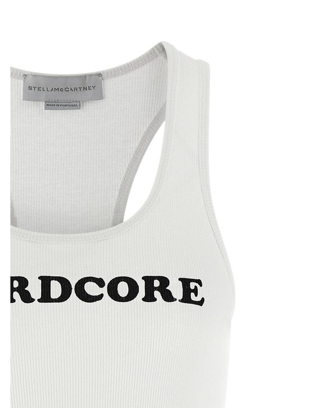 Stella McCartney Gray Top Slogan 'Hardcore'