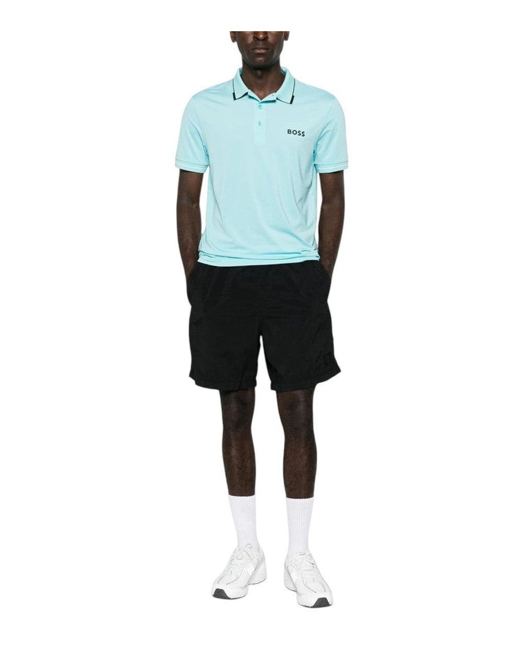 Boss Blue Light Shirt Collar Polo for men