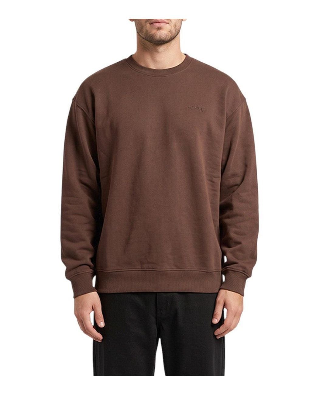 DIESEL Brown Crew Neck Sweatshirt for men