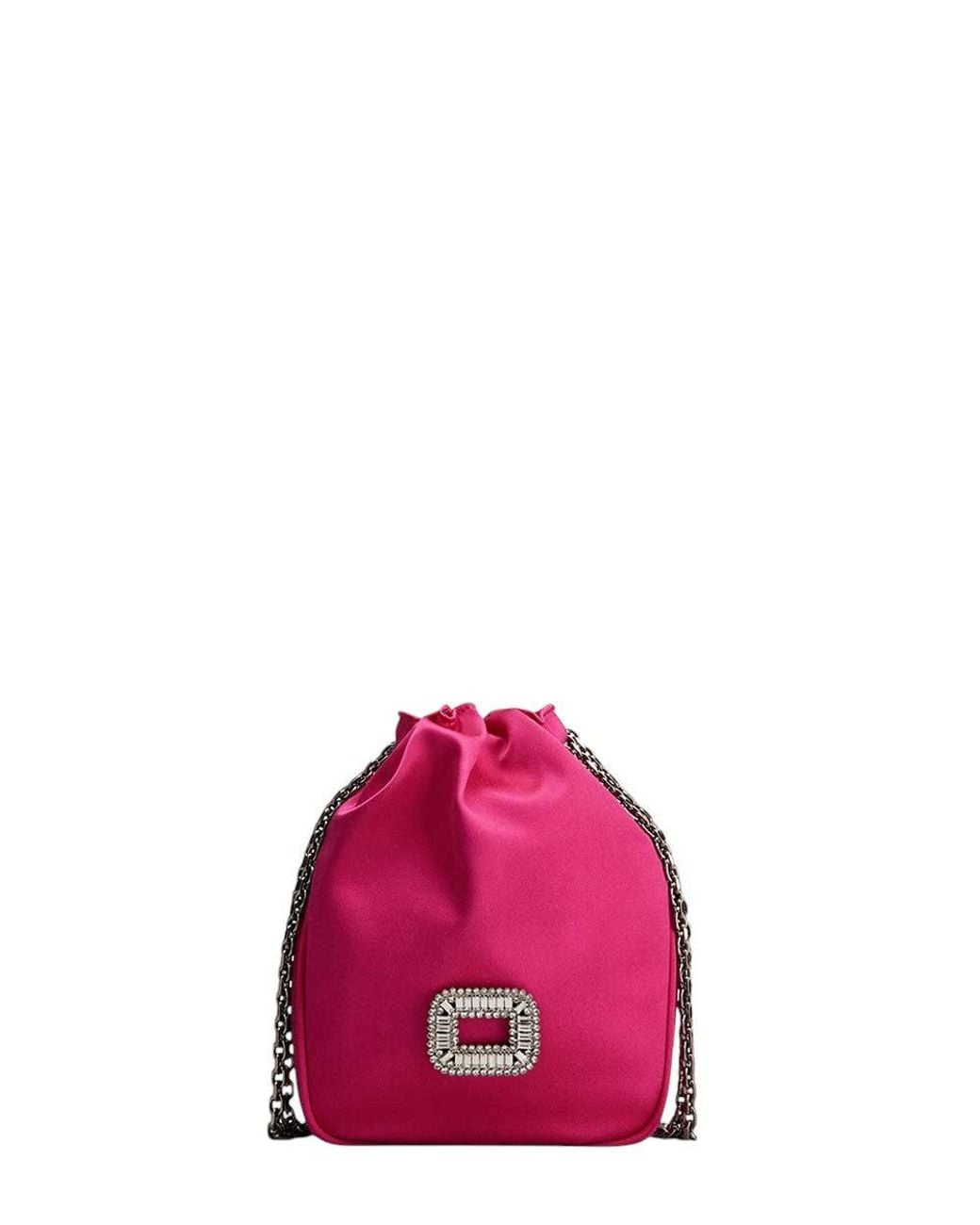 Roger Vivier Pink Fuchsia Pilgrim Mini Shoulder Bag
