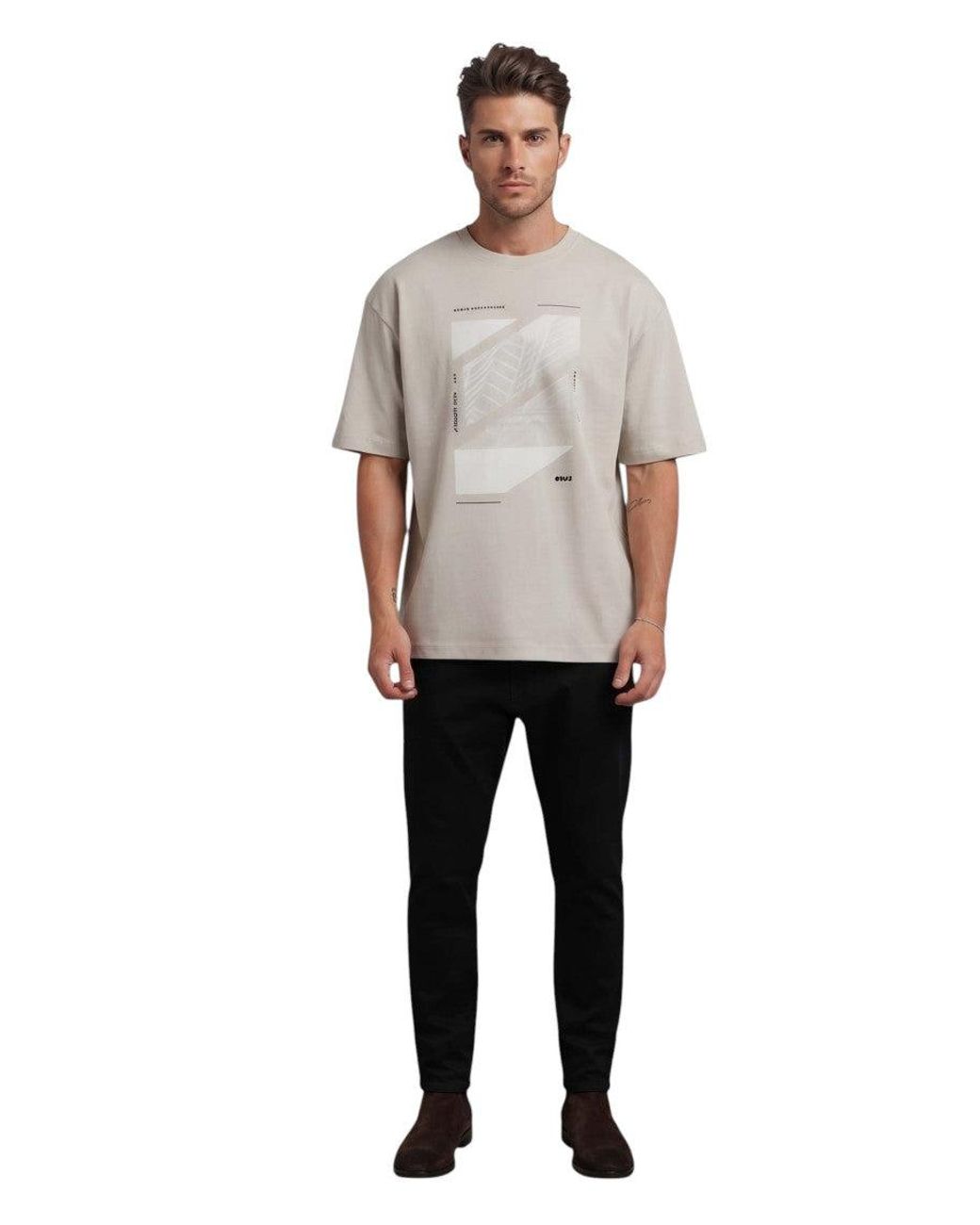Boss Gray Crew Neck T-Shirt for men