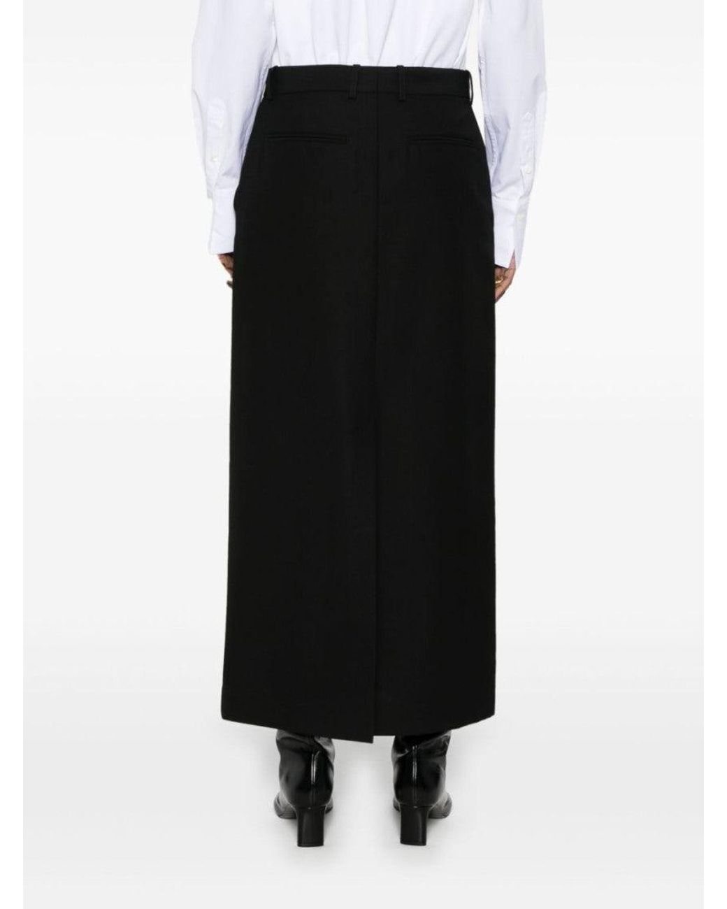 Totême Black Long Straight Skirt
