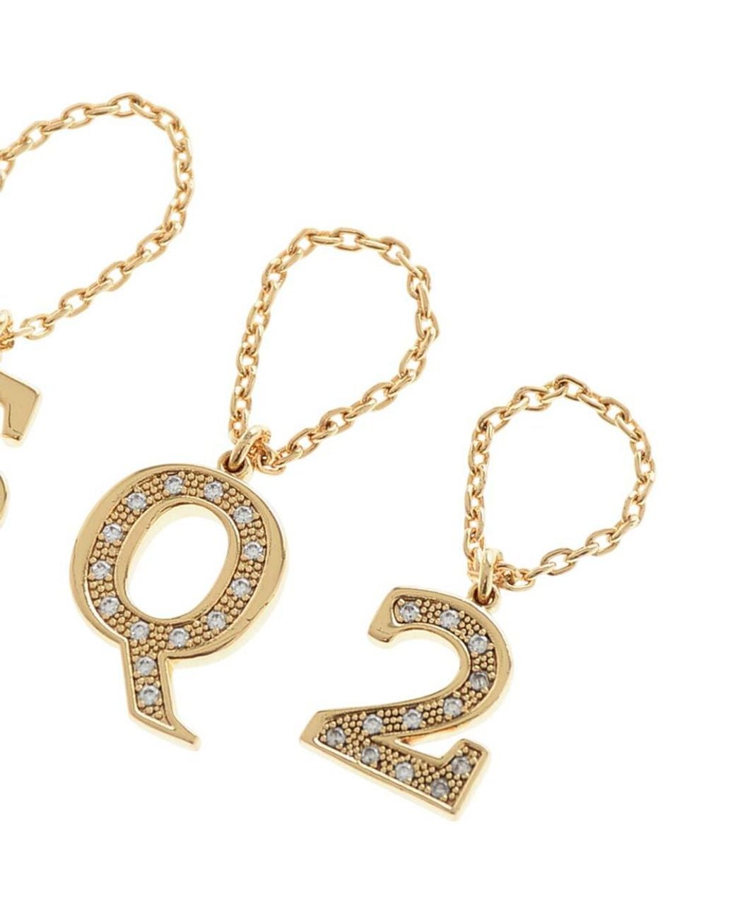 DSquared² Metallic Logo Charm Rings Set