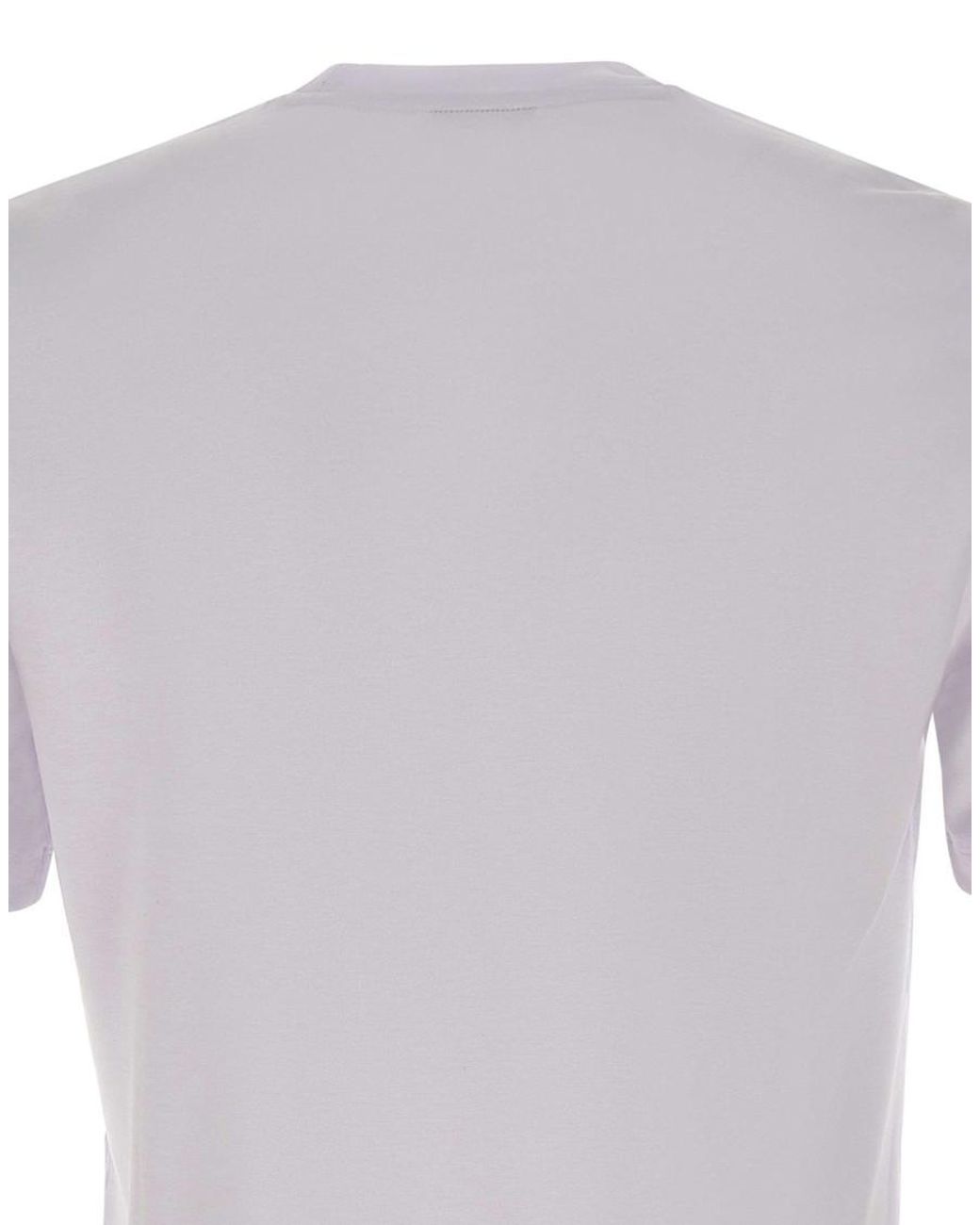 EA7 Gray Regular Logo T-Shirt for men