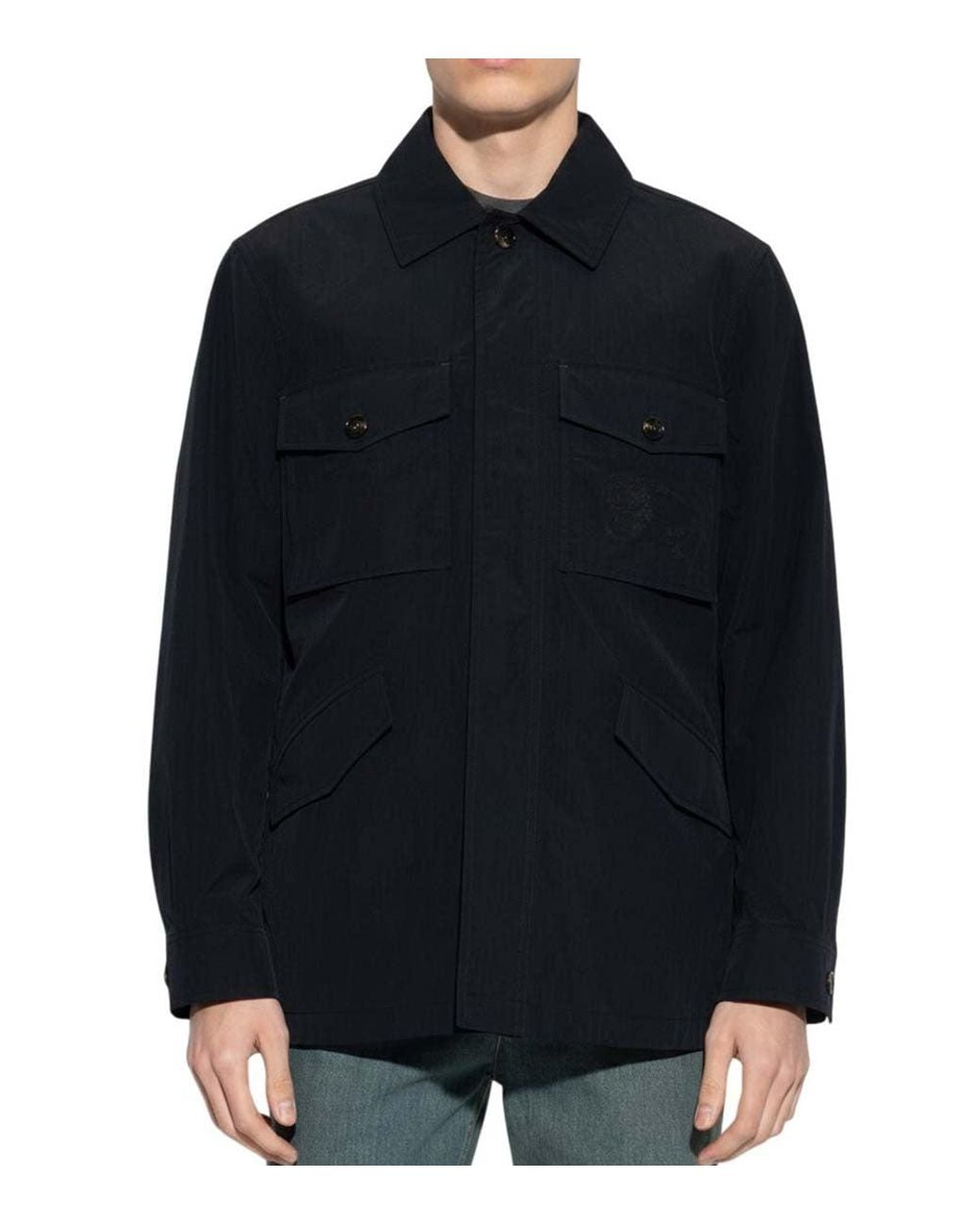 Burberry Blue Logo Jacket for men