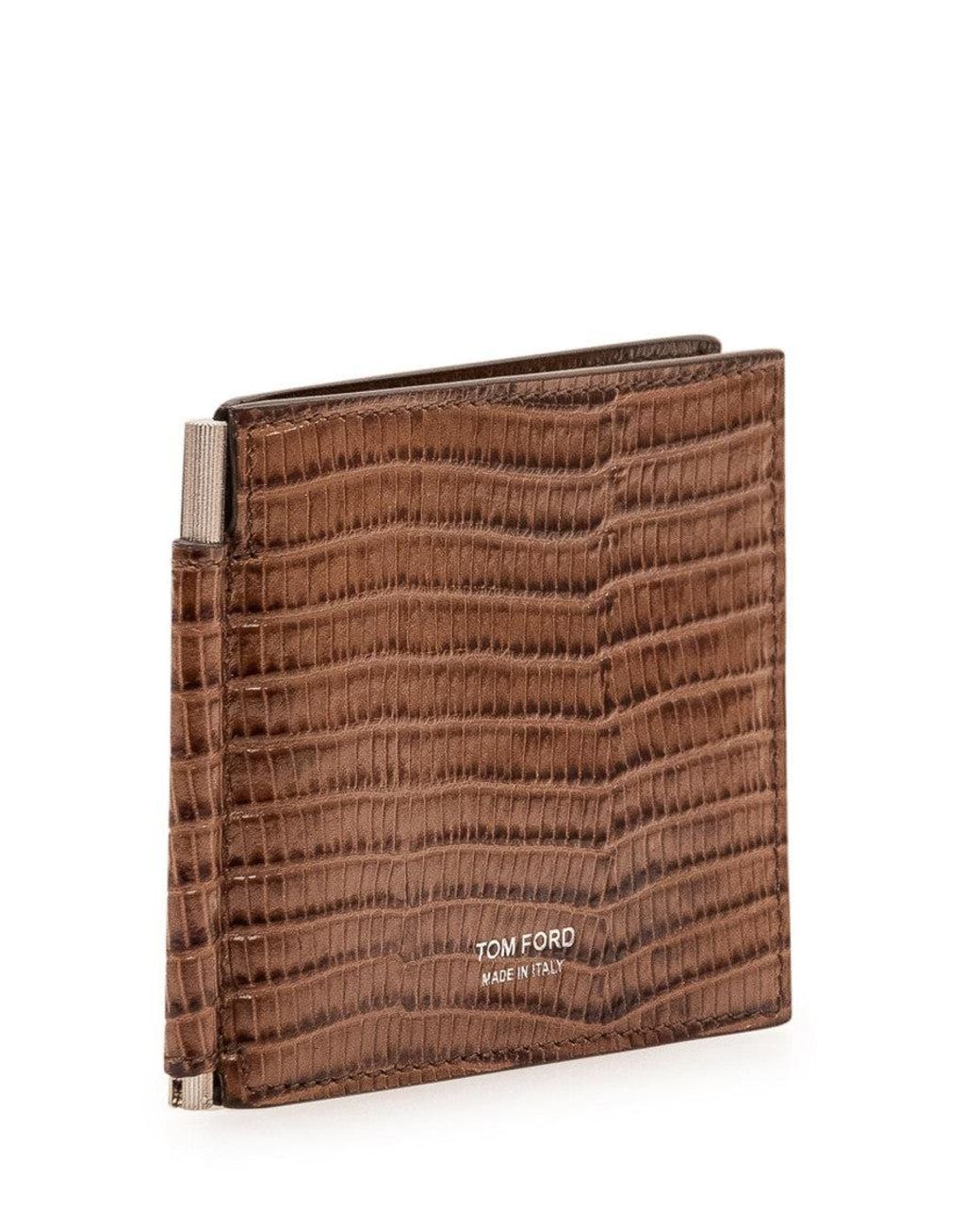 Tom Ford Brown Textured Logo Wallet for men