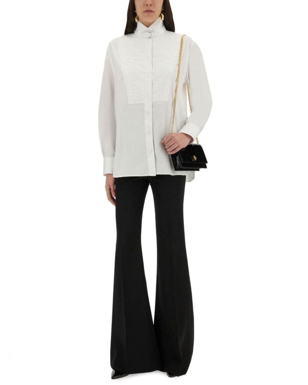 McQueen White Regular Solid Shirt