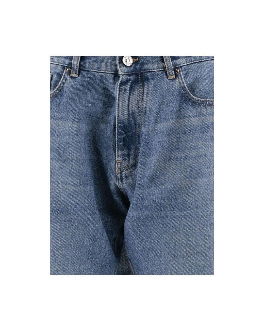 Versace Blue Regular Mid Rise Jeans for men