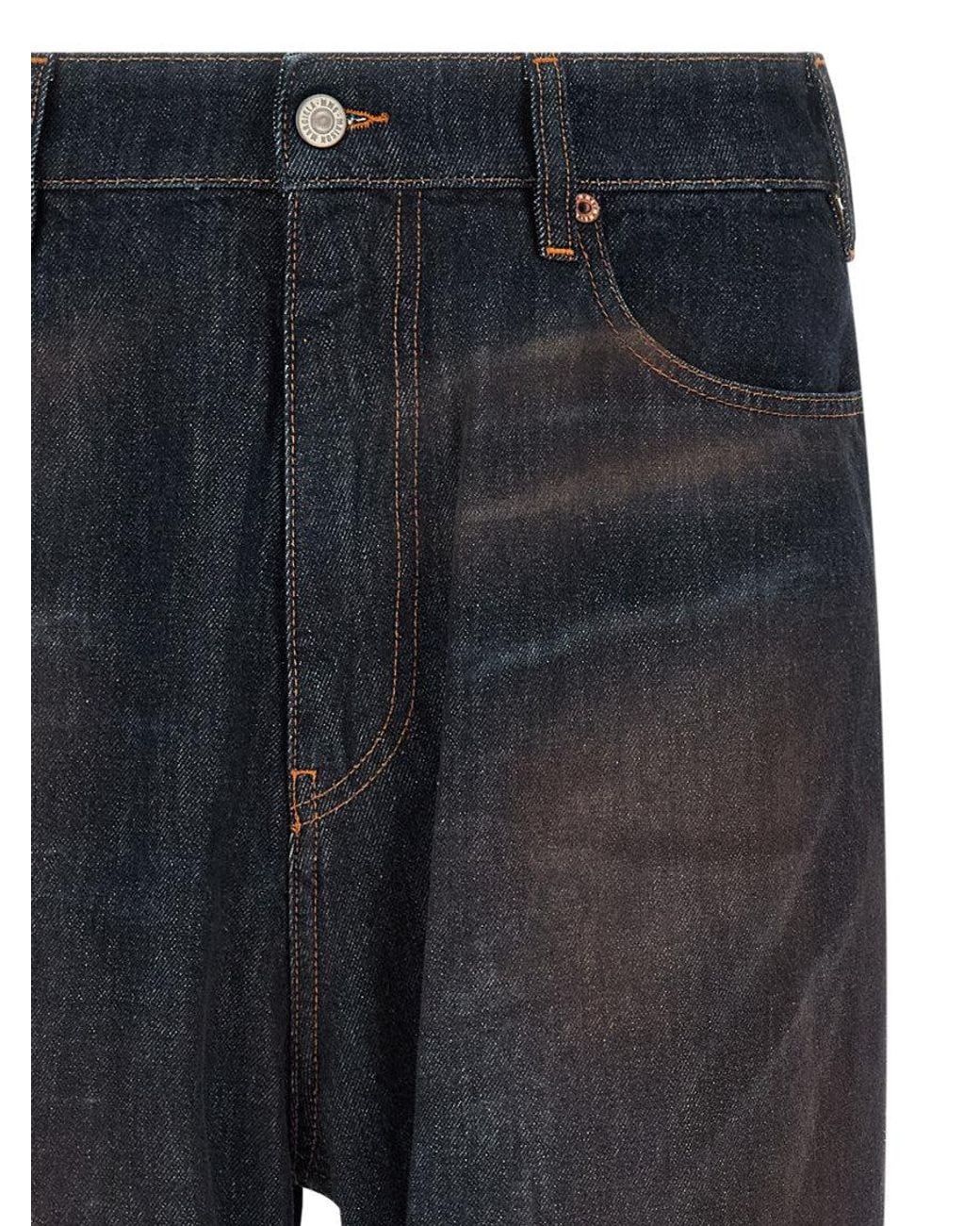 MM6 by Maison Margiela Blue Dark Straight Jeans for men