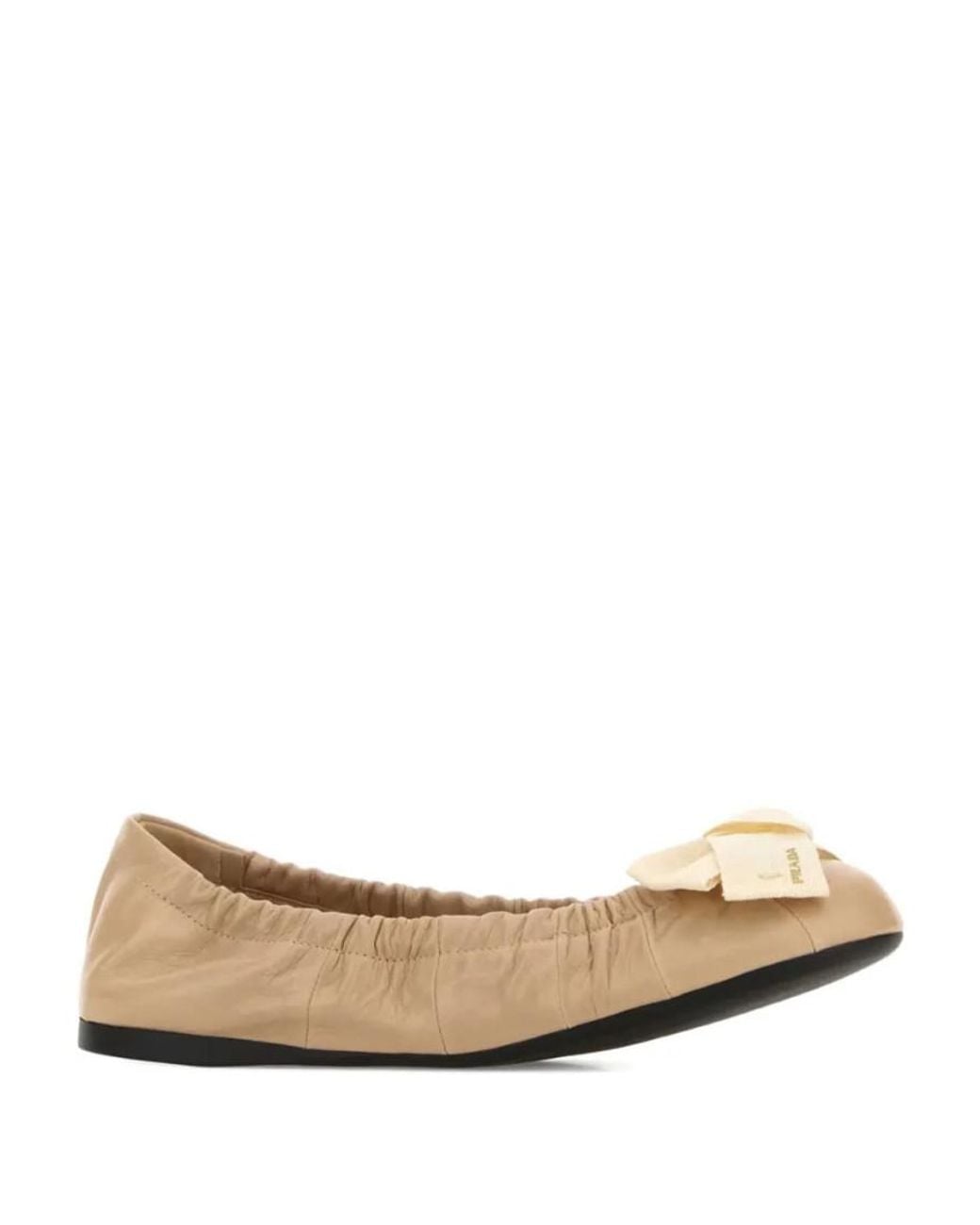 Prada Natural Logo Ballet Flats