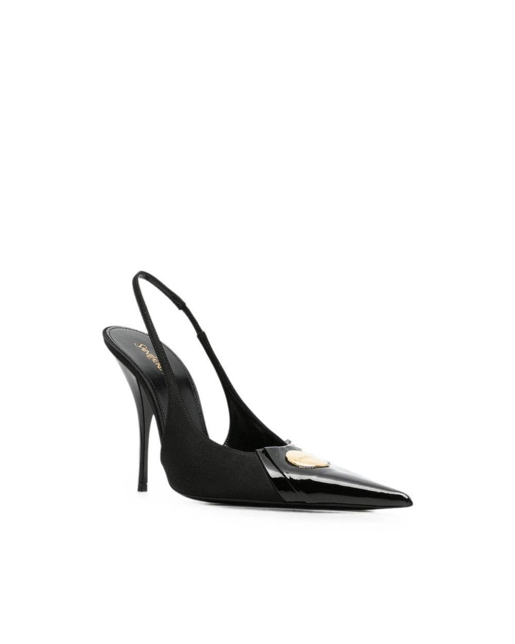 Saint Laurent Black Slingback Pumps
