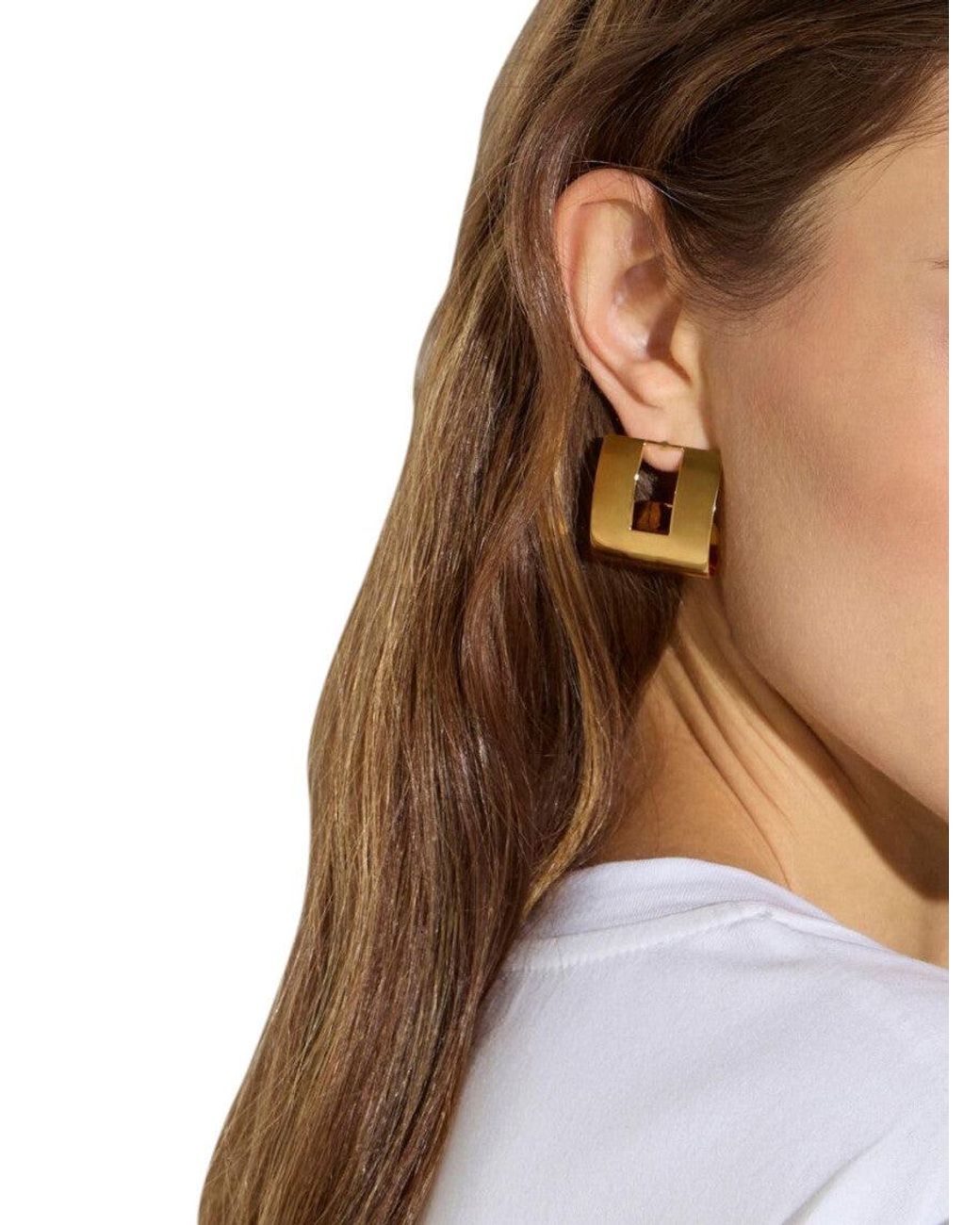 Elisabetta Franchi Natural Golden Collection Earrings