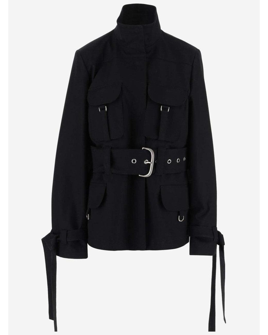Off-White c/o Virgil Abloh Blue Adjustable Waist Belt Jacket
