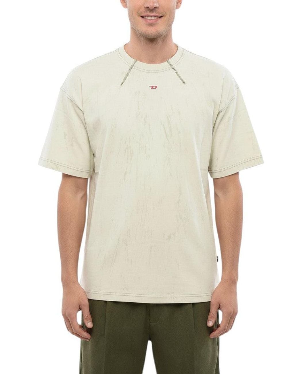 DIESEL Green Light Logo T-Shirt for men