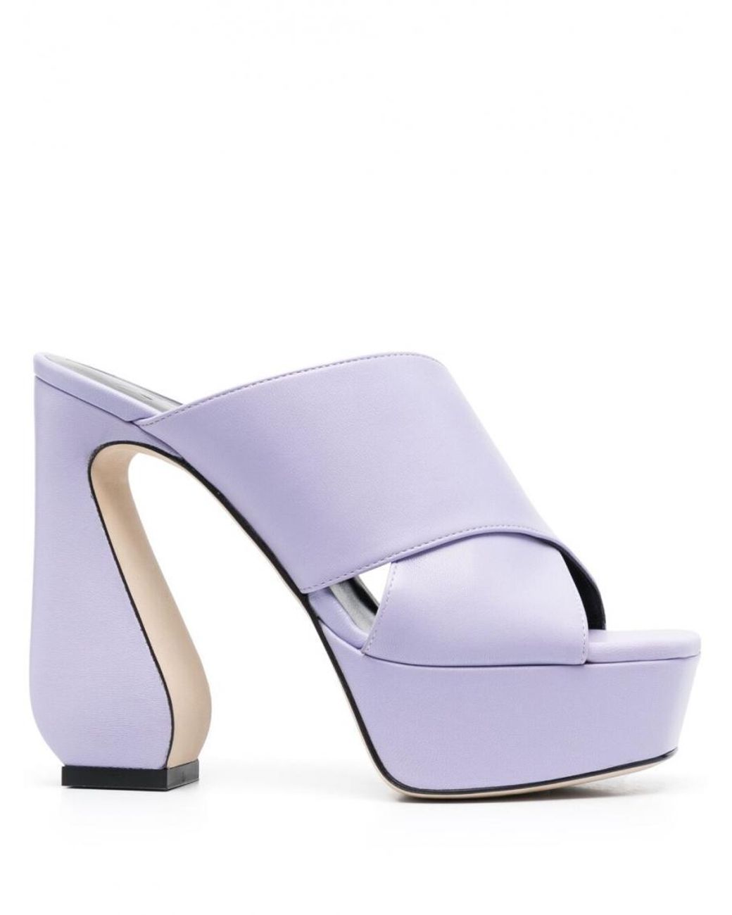 SI ROSSI Purple Leather Heels