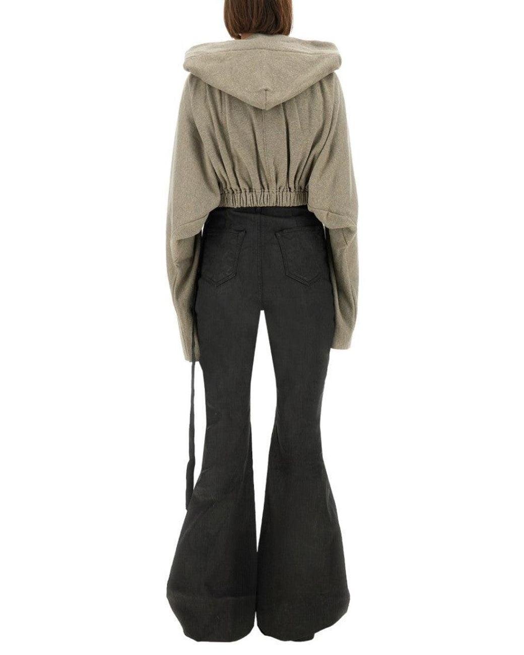 Rick Owens Gray Solid Hood Sweatshirts