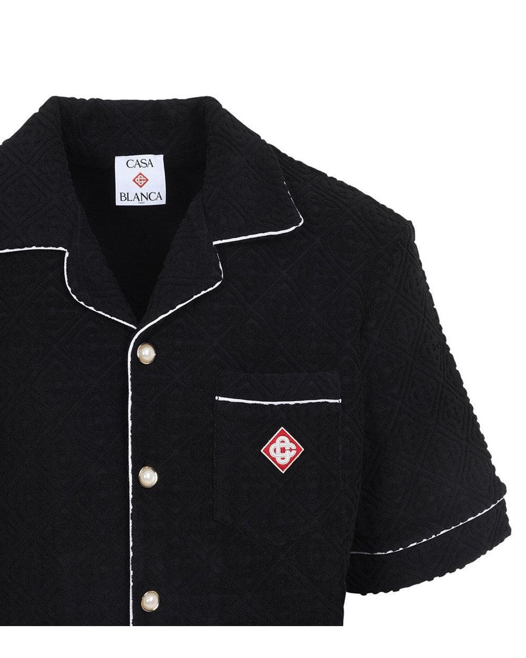 Casablanca Black Relaxed Jacquard Shirt for men