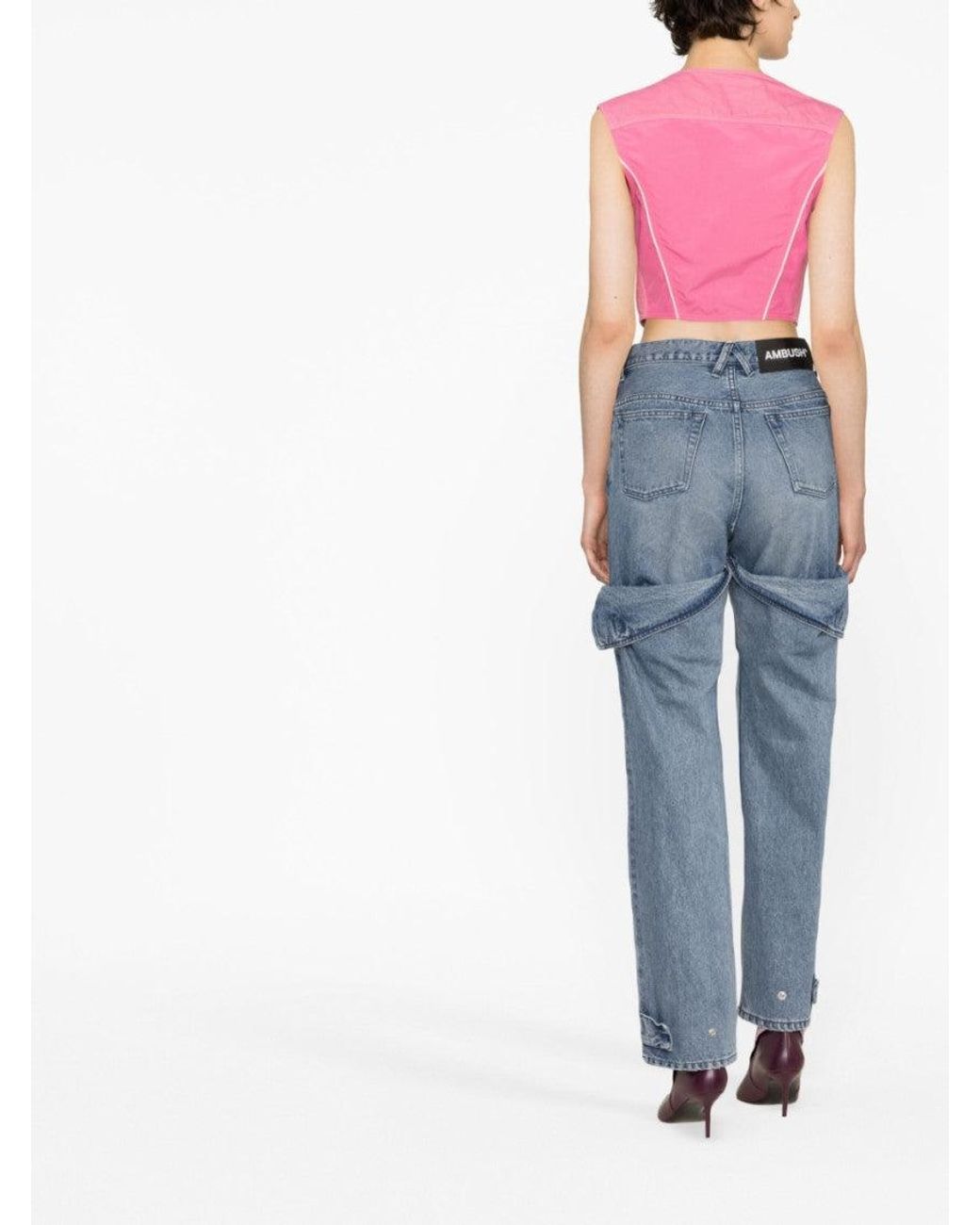 Ambush Pink Denim Top