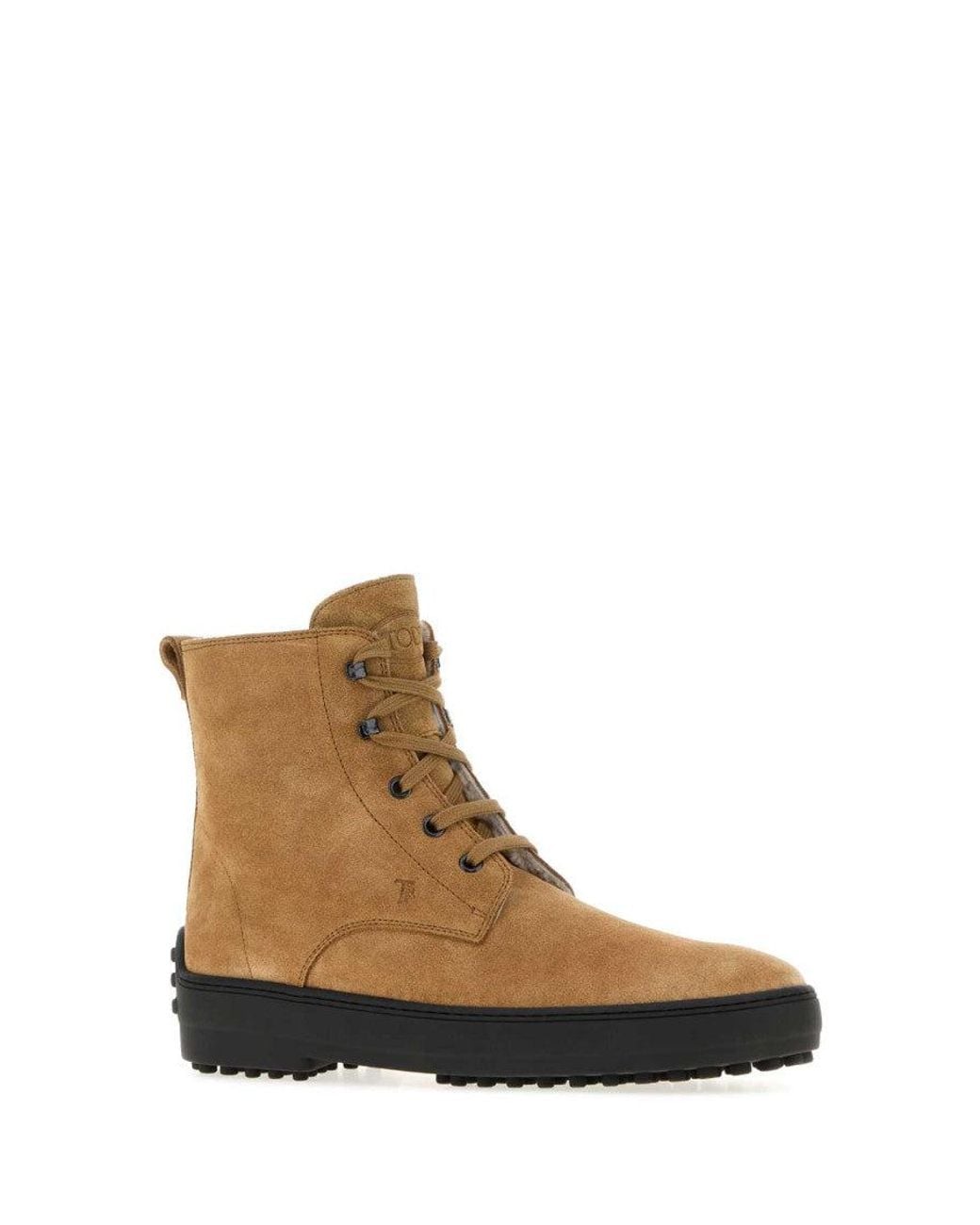 Tod's Brown Tan Logo Gommino Boots