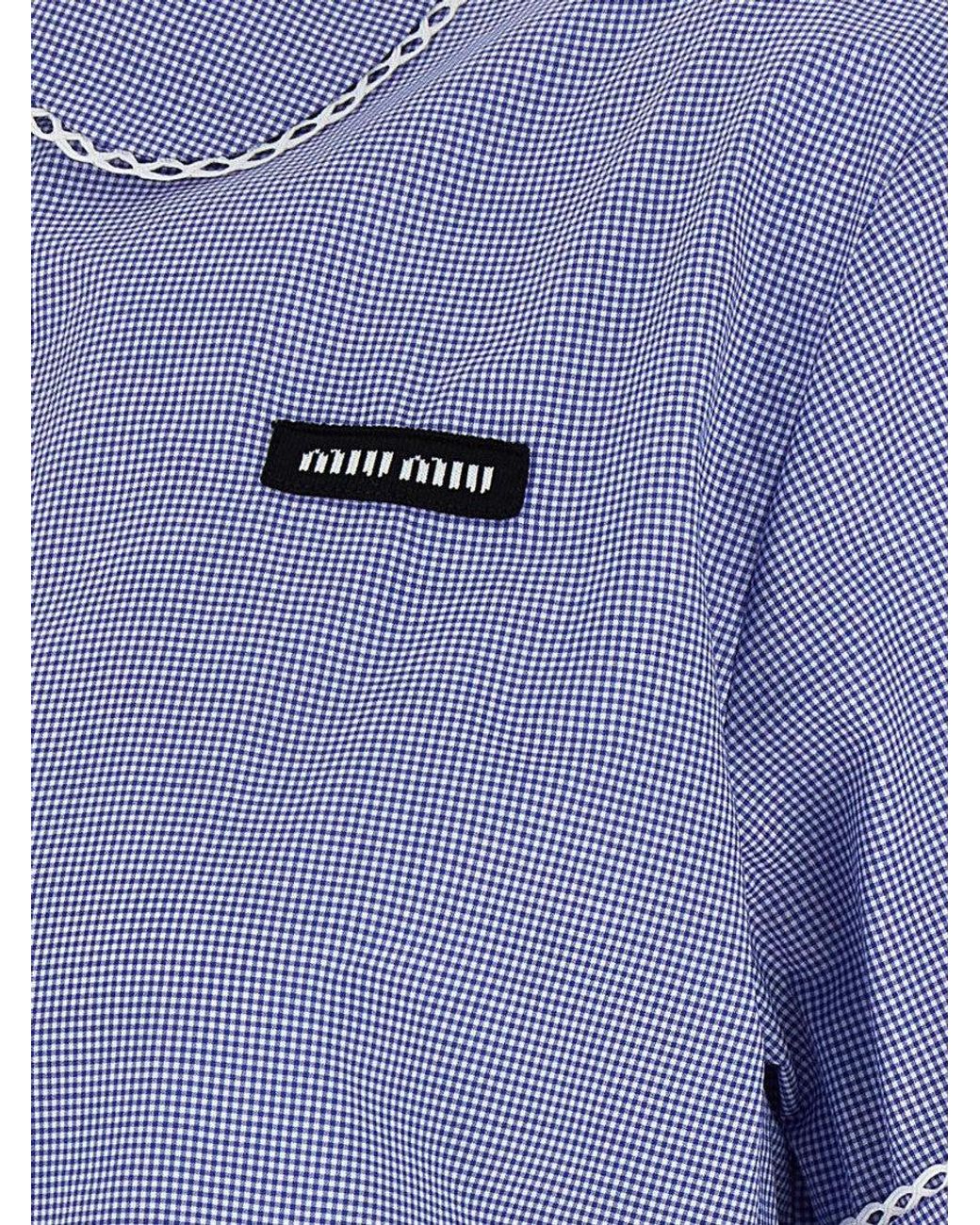 Miu Miu Blue Regular Solid Shirt
