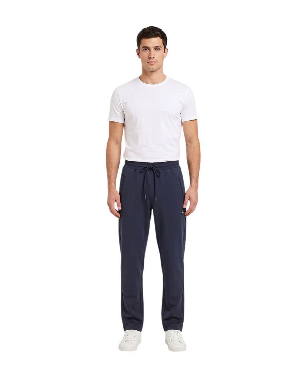 EA7 Blue Slim Trousers for men