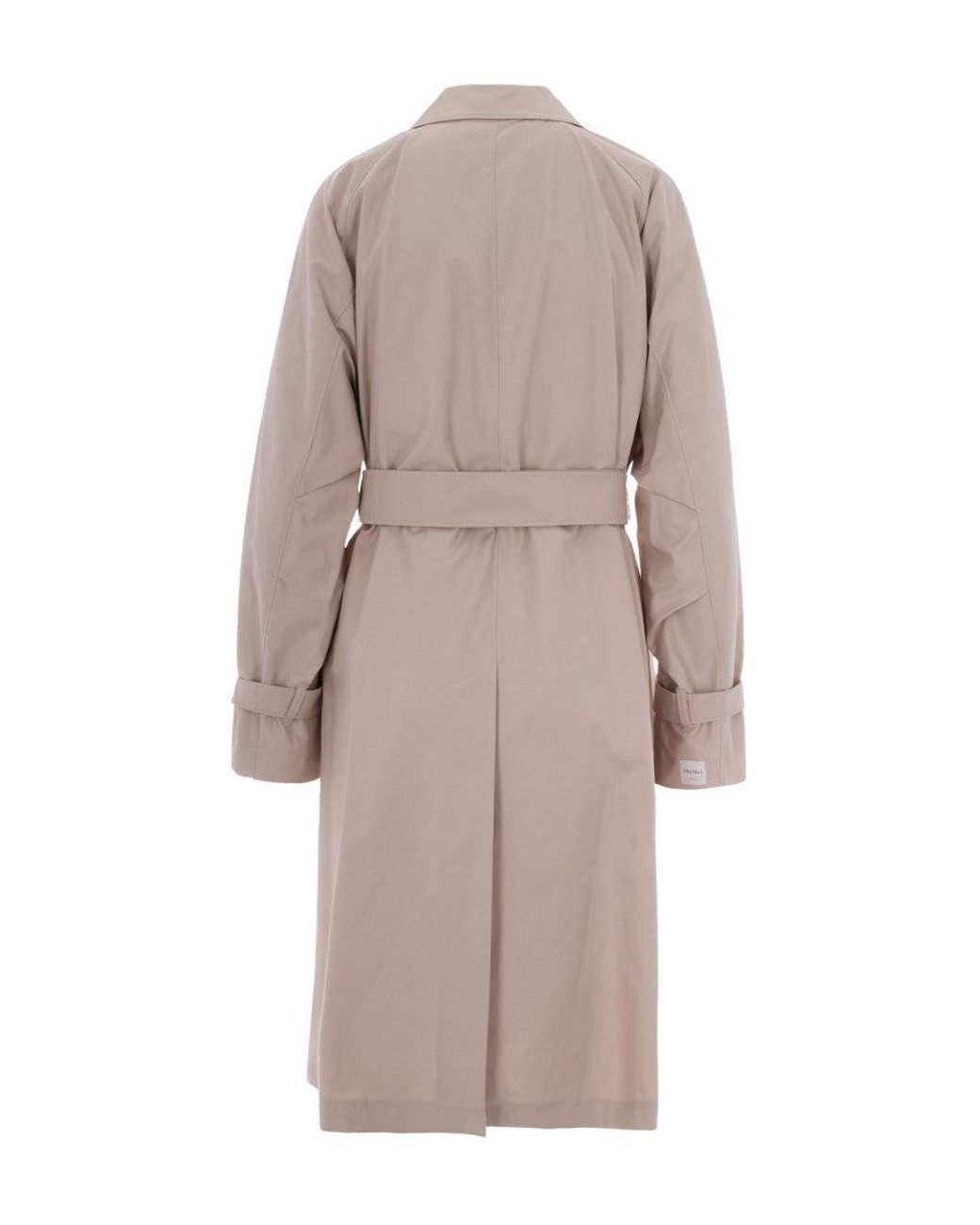 Max Mara Natural Shirt Collar Trench Coat