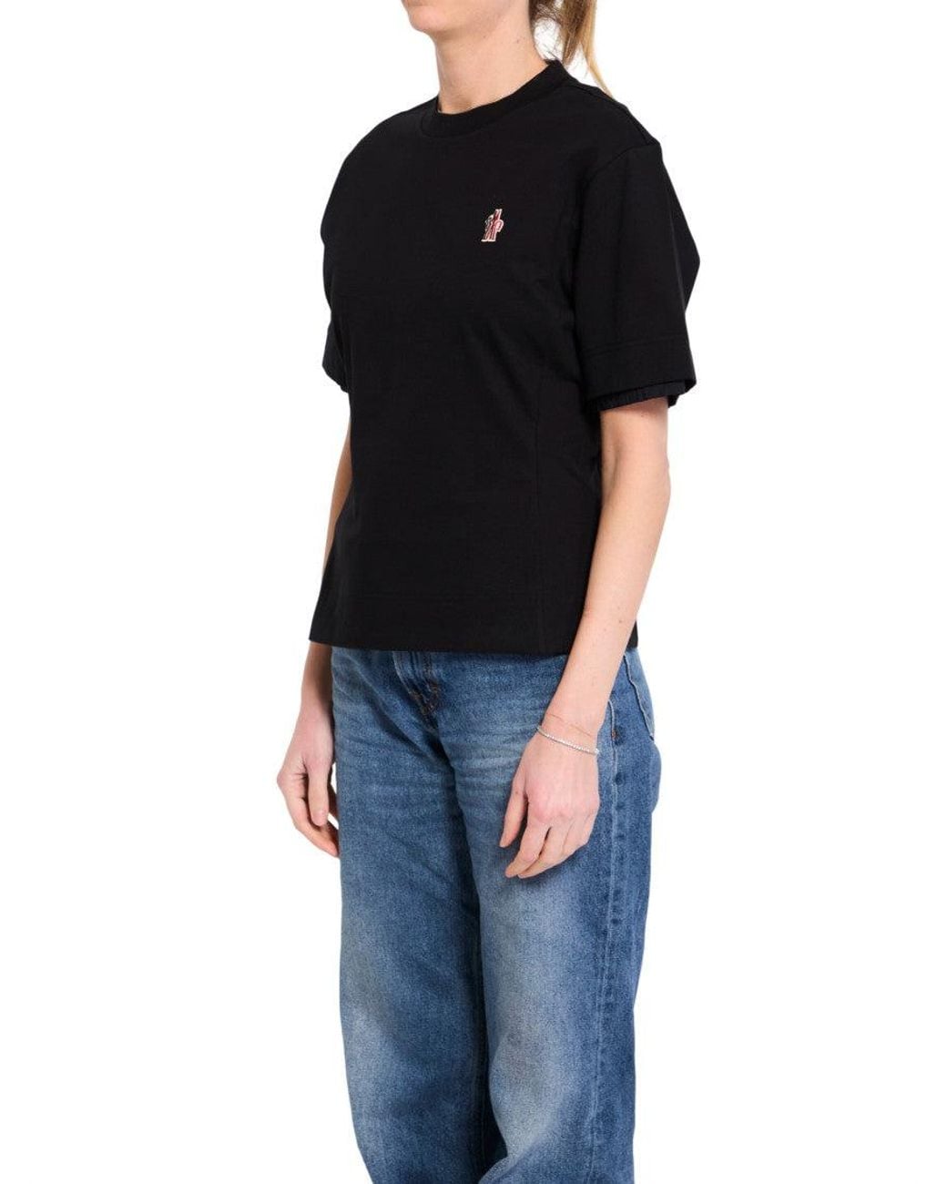 Moncler Black Logo Crew Neck T-Shirt
