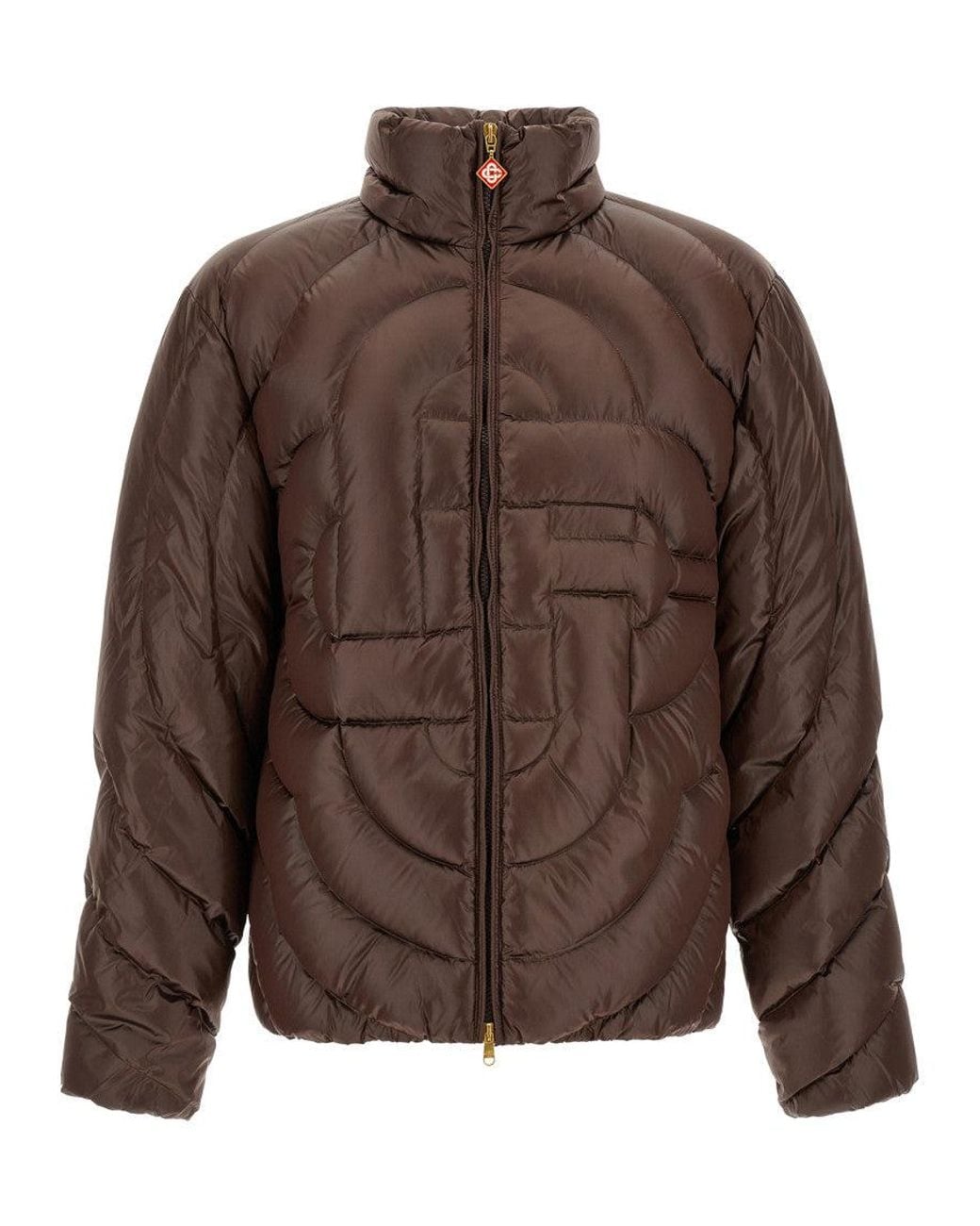 Casablanca Brown Quilted Hood Jacket for men