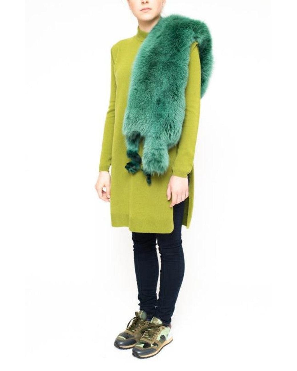 LA ROSE Yellow Light Gilet Cashmere Sweater