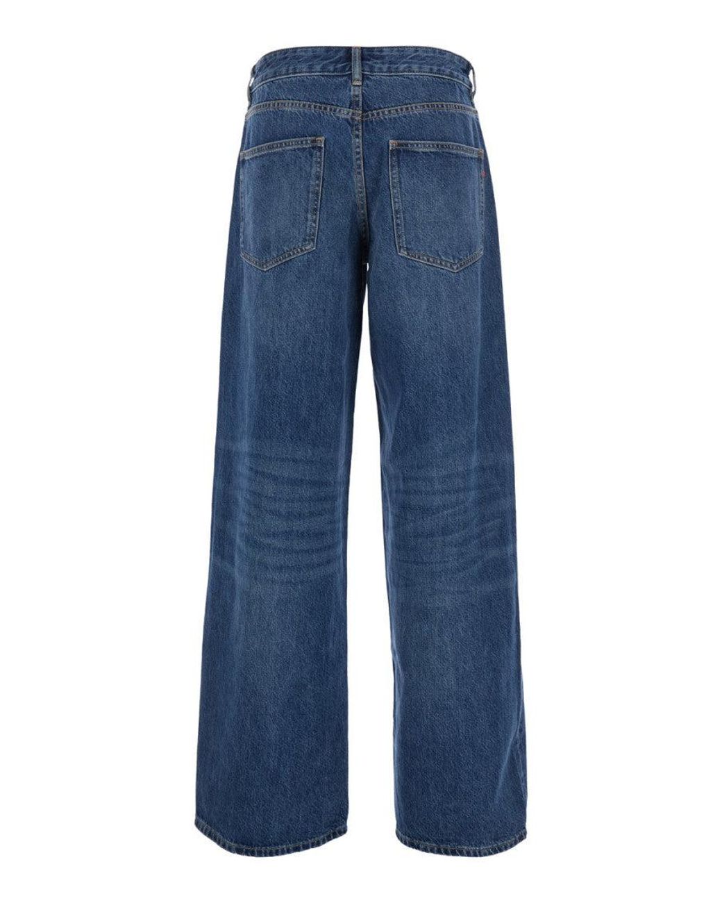 Tory Burch Blue Tory Burch Wide-Leg Denim Jeans