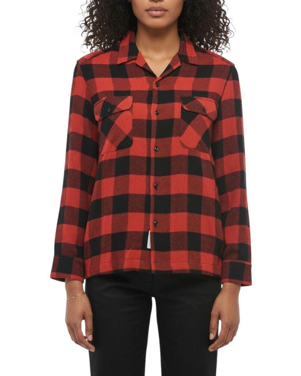 Woolrich Red Relaxed Checks Shirt