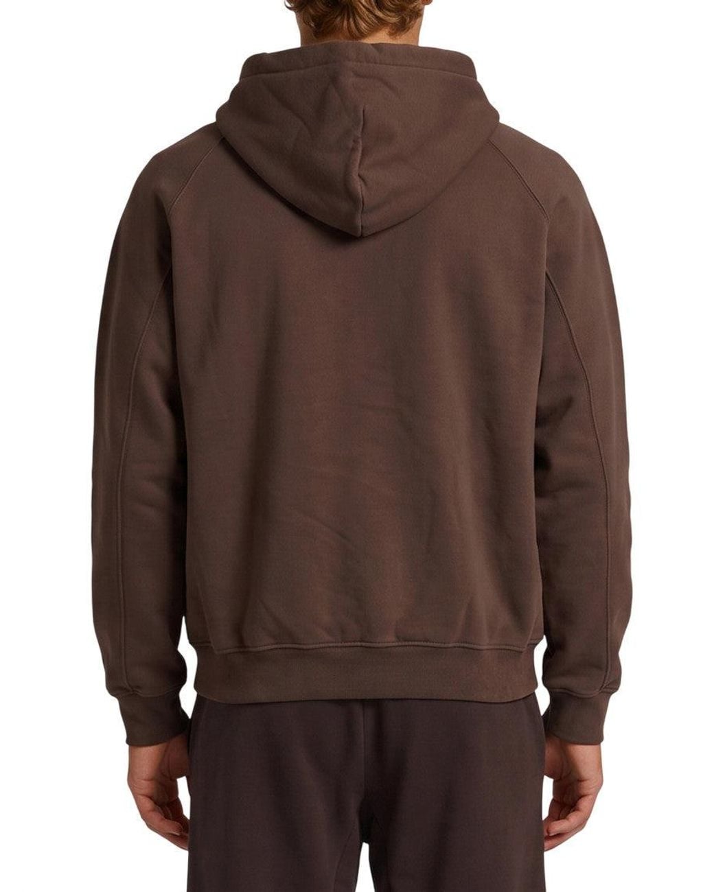 Jacquemus Brown Zip Up Logo Hoodie for men