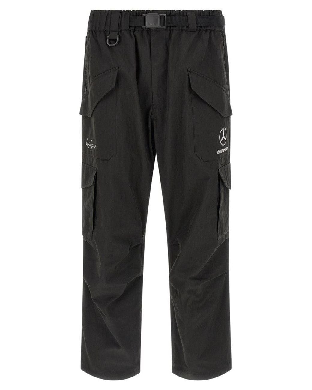 Y-3 Gray Loose Cargo Pants for men