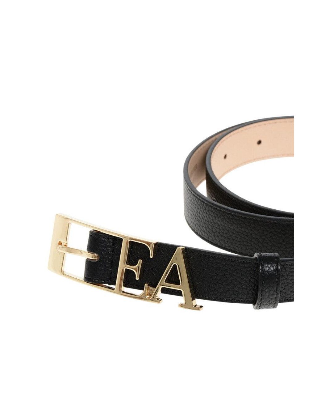 Emporio Armani White Logo Belt