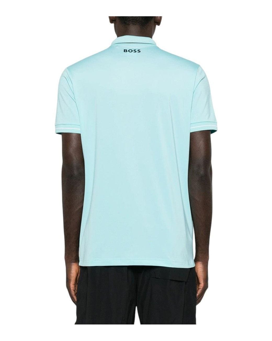 Boss Blue Light Shirt Collar Polo for men