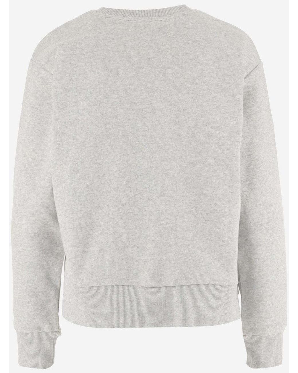 A.P.C. Gray Dark Crew Neck Logo T-Shirt