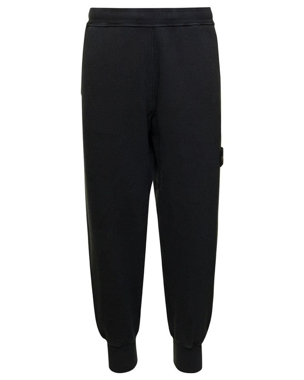 Stone Island Black Cotton Joggers for men