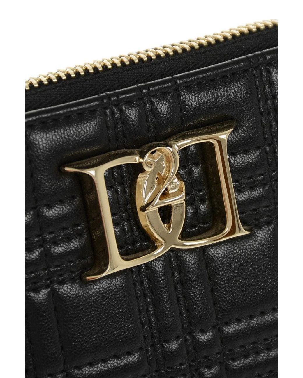 DSquared² Black Logo Quilted Wallet