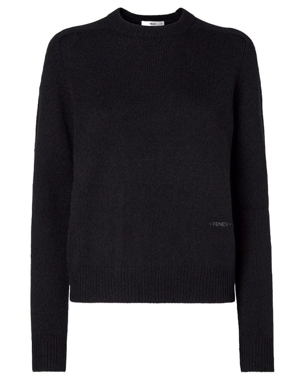 Fendi Black Crew Neck Sweater