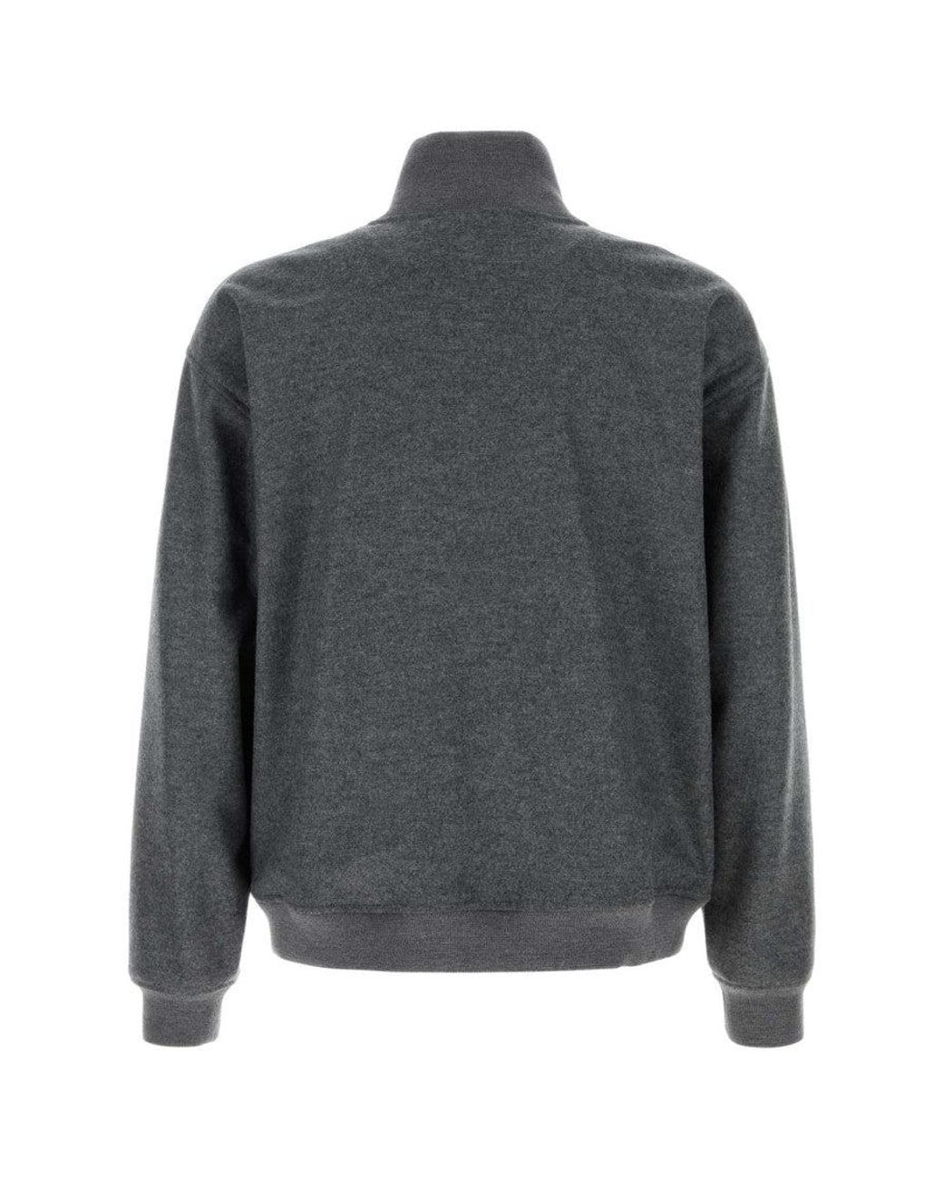 Jil Sander Gray Mock Collar Jacket