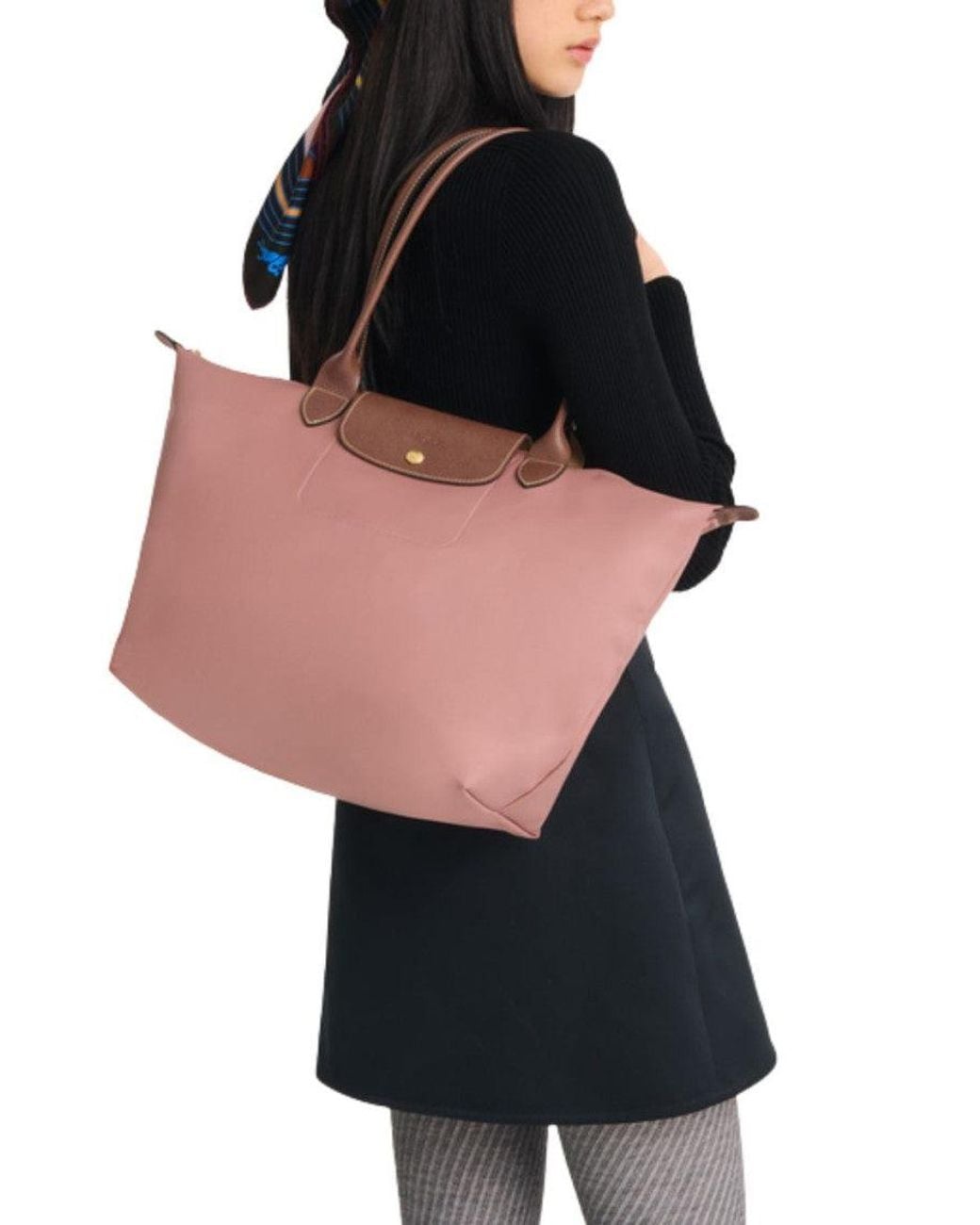 Longchamp Pink Le Pliage Original Large Tote