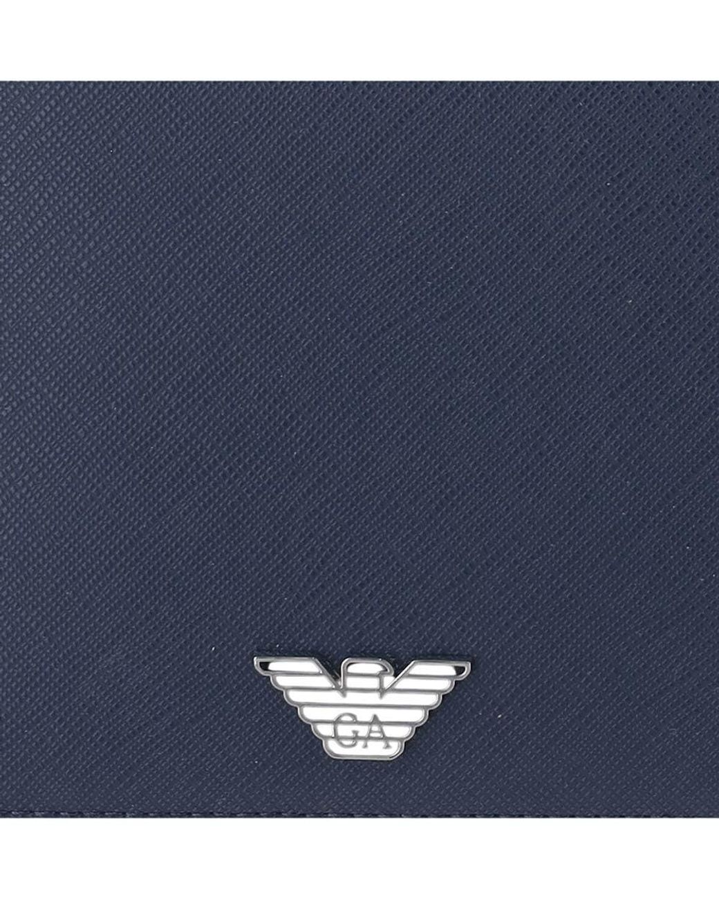 Emporio Armani Blue Logo Wallet for men