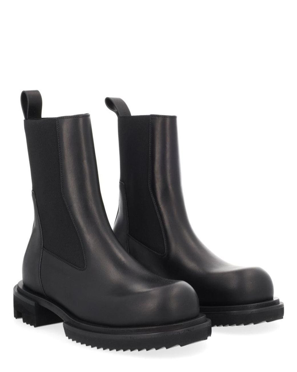 Rick Owens Black Beatle Gabe Boots