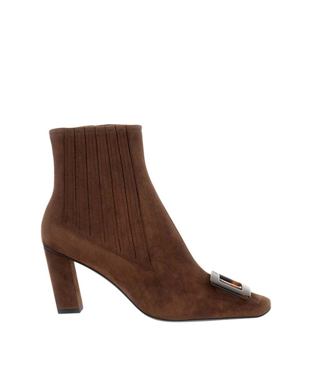 Roger Vivier Brown Zipper Boots