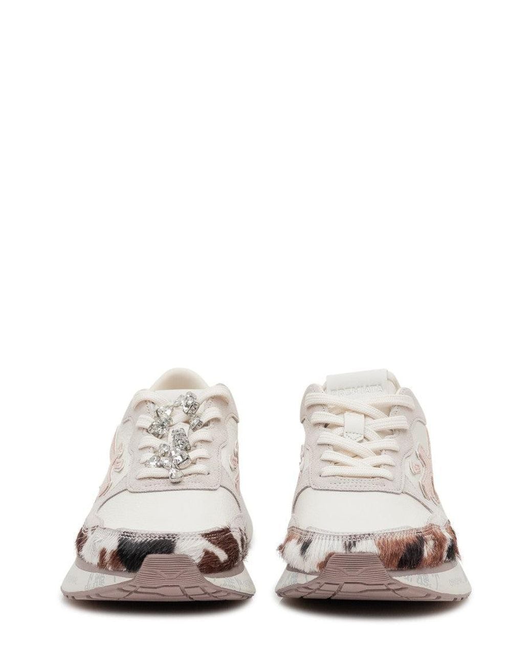 Premiata White Embellished Lauryn Sneakers