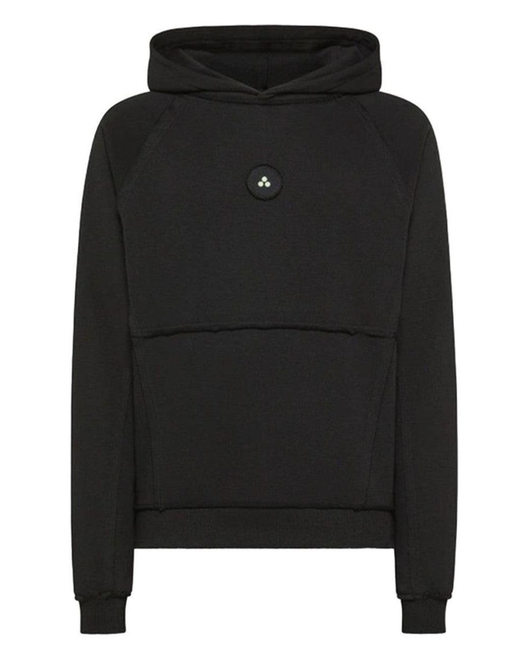 Peuterey Black Cropped Hoodie for men