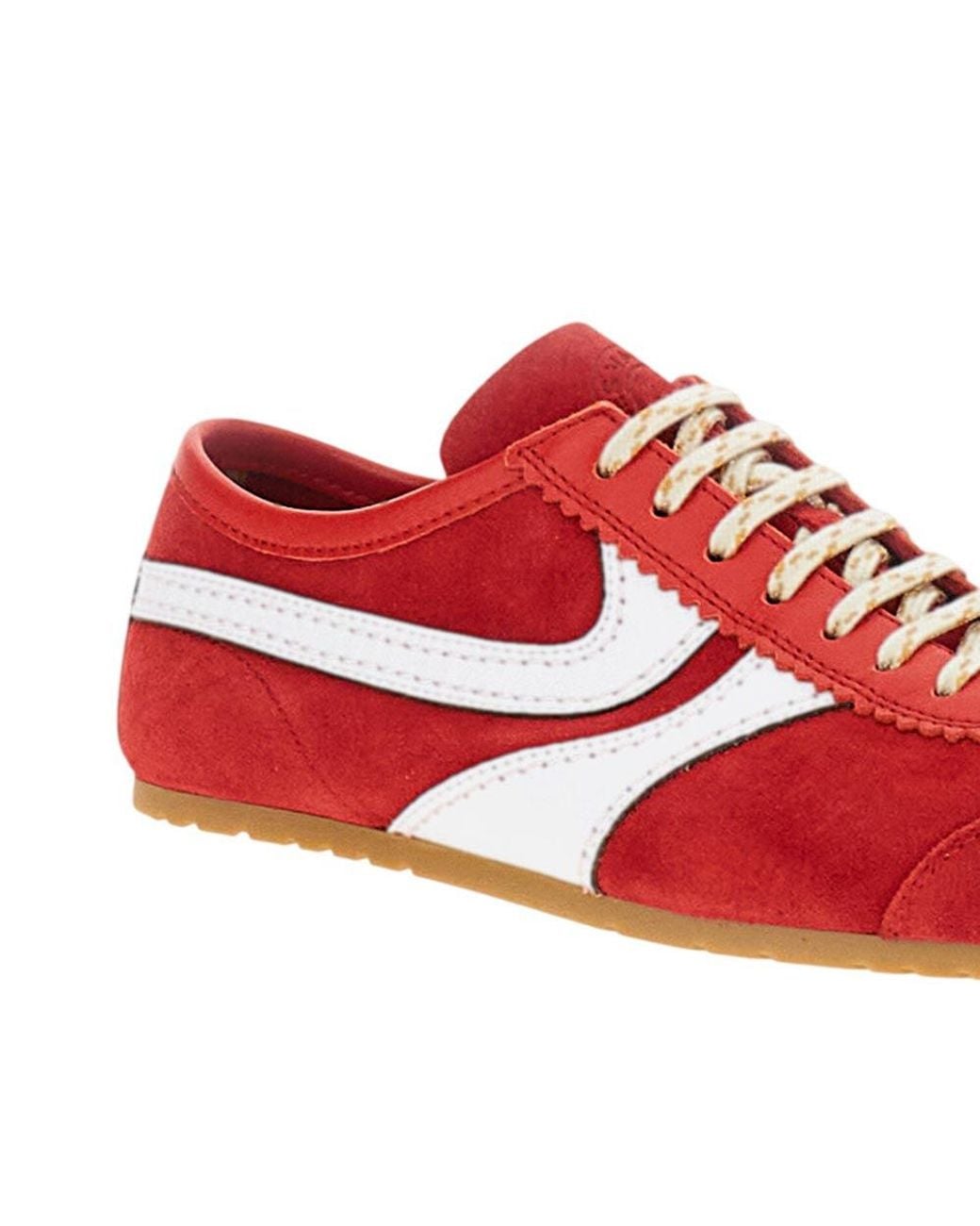 Dries Van Noten Red Lace Up Sneakers