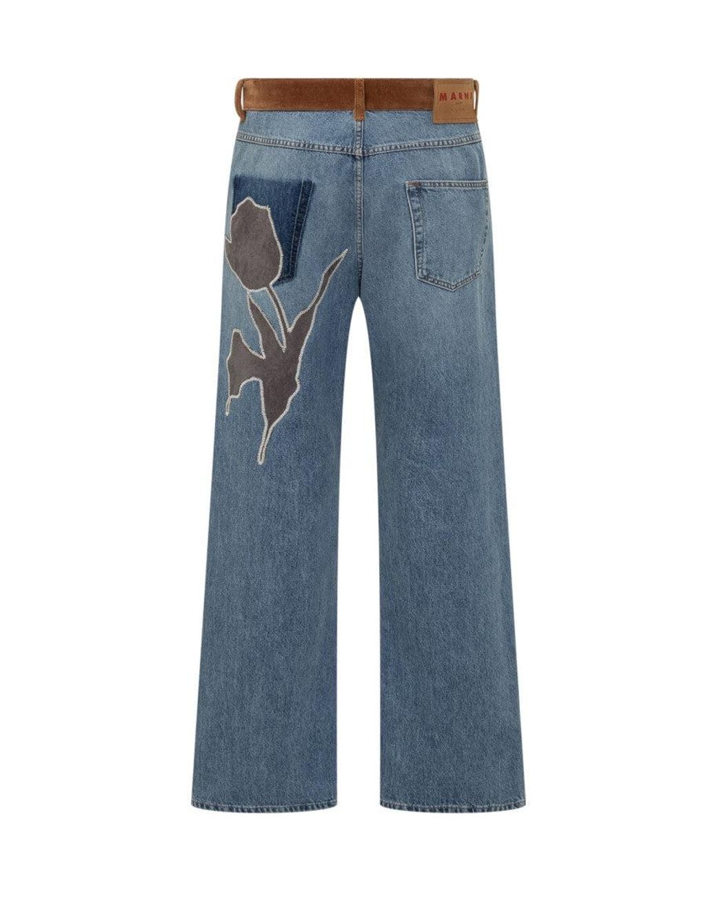 Marni Blue Mid Rise Jeans for men