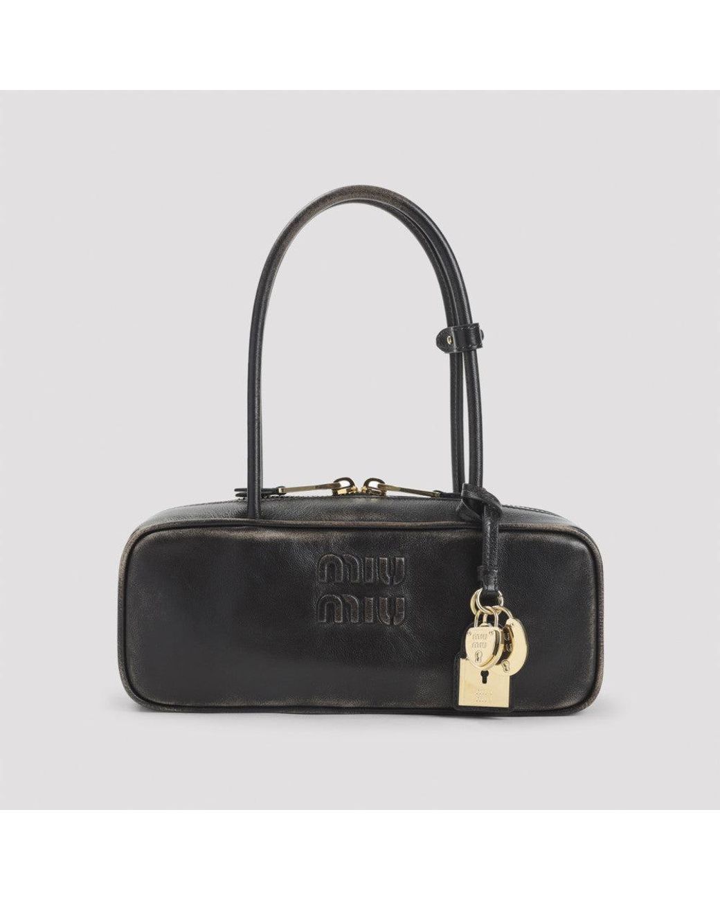 Miu Miu Black Dark Beau Shoulder Bag